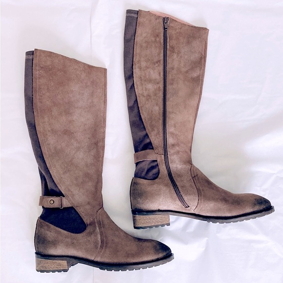 Tilly Rose Shoes - TILLY ROSE brown leather suede knee high Boots SIZE 38